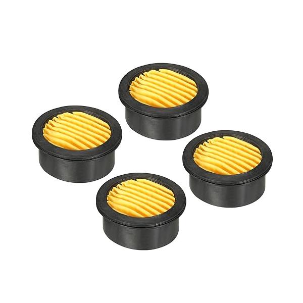 ブラック イエロー/-/-・全体サイズ：58 mm x 25 mm外径*H; パッケージ内容：4 x エアコンプレッサーフィルター・利点：耐久性を念頭に置いて作られた当社のフィルターは、ノイズを低減しながら最適なエアフローを確保し、長期にわ...