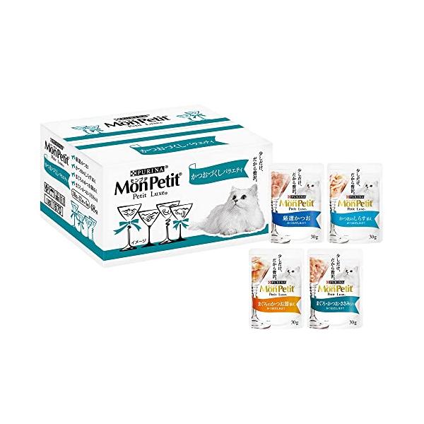 1袋単価50円 モンプチ プチリュクスパウチ かつおづくしバラエティ48袋×3箱 Amazon.co.jp: モンプチ プチリュクス パウチ かつおづくし