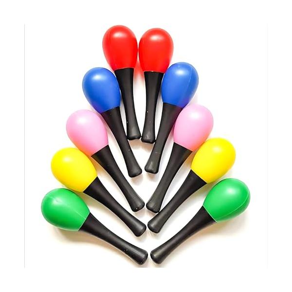 他サイト： COLORBIRD マラカス シェイカー １０本 子供 楽器 インコ おもちゃ パーティーグッズ プラスチックマラカス こどもの商品画像