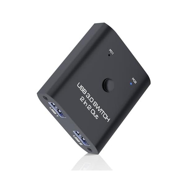 単品-/-/AK-USB02・パッケージ個数:1・USB3.0切替器 2入力2出力マウスやキーボード、USBメモリ、ドッキングステーションなど、2台のUSBデバイスを2台のパソコンで切り替えて使用できるUSB3.0切替器です。USB3.1/...