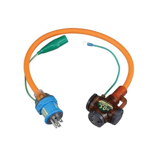 オレンジ/-/NX-005KO・パッケージ個数:1・電線仕様種別・太さ×心数:ソフトVCT 2.0?×3心・コンセント定格:2P・15A・125V 接地付、コンセント数:2P/2P接地付×3個・質量:0.5kg、コード長さ:0.5m・その他...