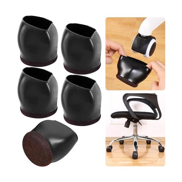 Shape:5個セット・正.規.販.売.店GELLVO-JP皆様、GELLVO-JPのみは本.物で、他の偽.物にご注意ください。・キャスターストッパー 椅子椅子用キャスターストッパーは、床を傷つけず、滑りにくさを強化。底部を厚いフェルトで包...