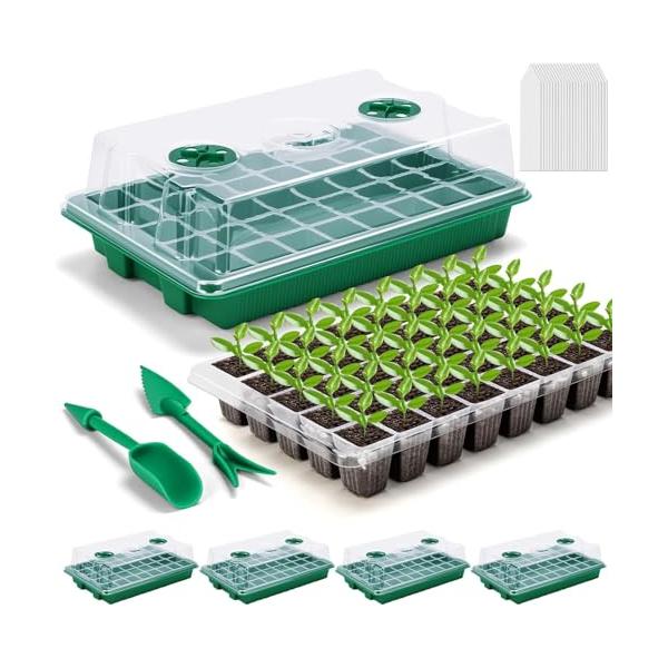 調整可能透明/24穴/-・PackageQuantity:4Size:24穴・パッケージ個数:4・品質の厚い殻: 高品質のPETで作られた透明なプラスチックシェルは、高硬度、高靭性で作られた苗ボウルは、洗浄して再利用できます。この育苗ポット...