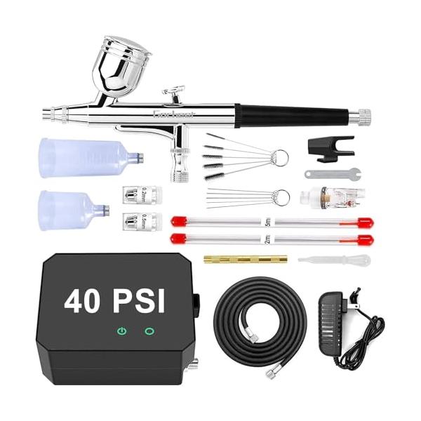 Gocheer2024年新型40PSI エアブラシ コンプレッサー ミニ セット 3段階