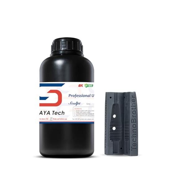 Siraya Tech Sculpt レジン（1kg） LCDやDLPプリンター用 4K対応／耐熱160℃ エンジニアリングレジン（グレー）