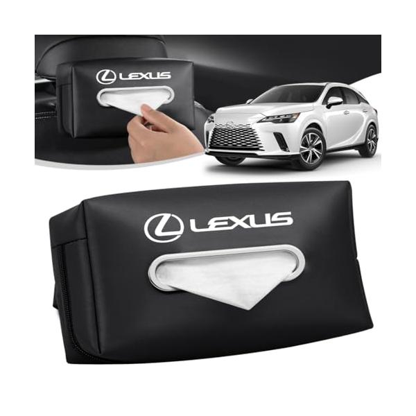 LUTU 新型レクサス 専用 X/LX/CT/EX/HS/NX/ES~適用 レクサスカスタム 車用ティッシュケース ティッシュホルダー 収納ボッ