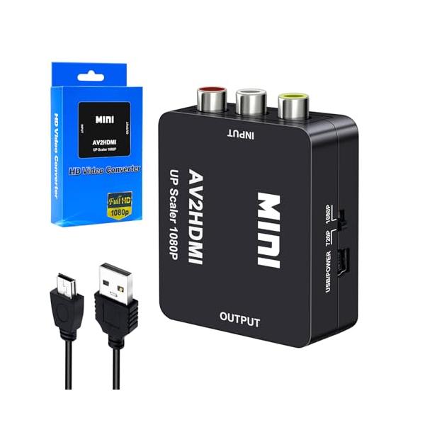 USB電源ケーブル付属テレビ、パソコン、DVDプレーヤーなどのUSBポートに接続するだけで使用できます。お使いの機器にHDMIポートがあることをご確認ください。・入力インターフェース：RCA（黄、白、赤）対応機器：旧型DVDレコーダー、カセ...