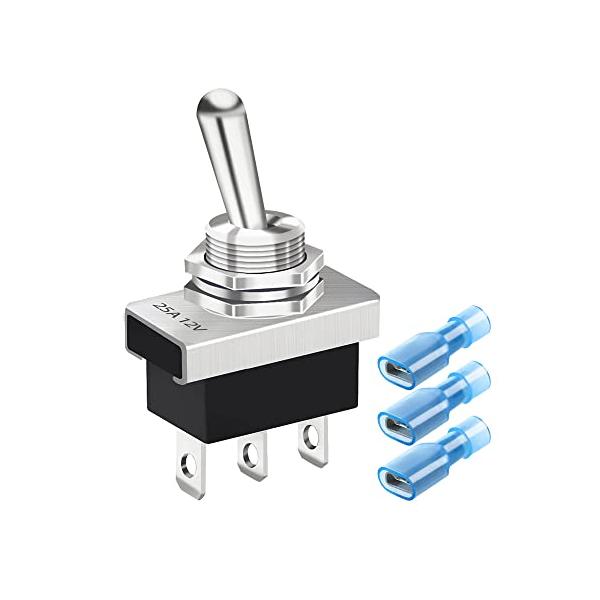 特徴: SPDT トグル スイッチは金属とベークライト素材でできています。 丈夫な構造の繊細な外観。 お使いの機器をシックでハイエンドに演出します。・機能: このトグル スイッチは 3 ピン SPDT 設計 単極双投 で、オン/オフ/オンが...