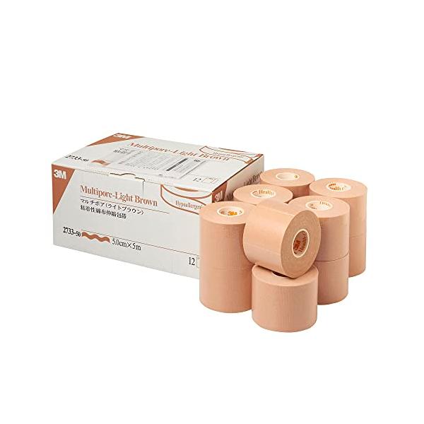 他サイト： 3MTM マルチポアTM ライトブラウン 粘着性綿布伸縮包帯 2733-50 テープ巾×全長 50mm×5mの商品画像