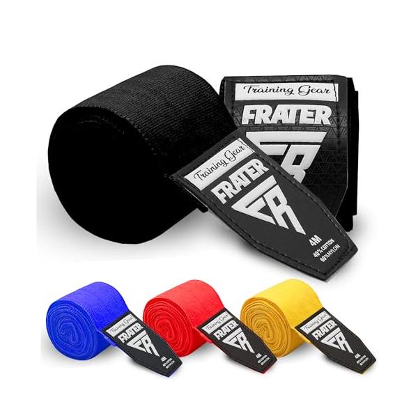 ブラック/4m/-・Color:ブラック・高耐久性バンテージ: 当社のバンテージは、繰り返しのトレーニングと洗濯に耐える高品質素材で作られています。ボクシングやキックボクシングの厳しい条件下でも、最適な手首のサポートを提供します。・快適なフ...