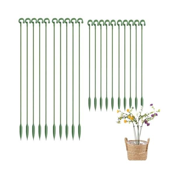 耐久グリーン/-/GY635・商品仕様セット内容：17cm*10本、27cm*10本、合計20本入り。・素材高品質のABSプラスチックで作られており、耐久性があり、安定した構造で長時間使用できます。・優れたデザインスタンドが土に簡単に差し込...