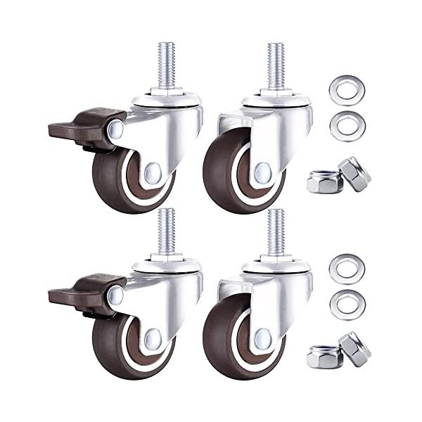 25mm ネジ式 キャスター（M6ブラック|グレー/-/-・Style:25mm ネジ式 キャスター（M6・耐荷重 車輪：直径25mm、M6ネジ：ねじ径約5.8mm（ネジ部分の最大直径を計り） 最大耐荷重は約48kgと丈夫なので、重くて動か...