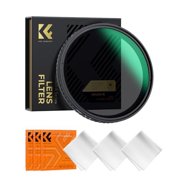 他サイト： K&amp;F CONCEPT 67mm 可変NDフィルター ND2-ND32 X状ムラなし 日本製AGC光学ガラス HD超解像力 超低い反射率 28層の商品画像