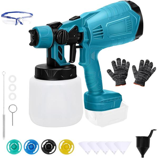 コードレススプレーガン 塗装ガン マキタ18Vバッテリーに適用