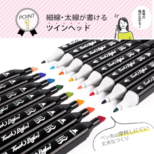 奉呈 マーカーペン 80色 カラーペン カラーマーカー イラストマーカー 蛍光マーカー サインペン 漫画 太字 細字 イラスト ツインマーカー ケース付き プレゼント