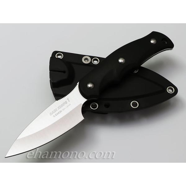 G・サカイ アウトドアナイフ サビナイフ 1 直刃  刃長(92mm)  ブラック akashikiko_gss-001bk