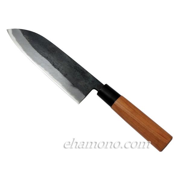 西田刃物工房 大祐作 白一号本割込 三徳包丁 黒打 : ehamono Yahoo!店