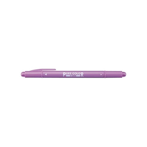 サインペン 三菱鉛筆 uni 水性ペイントマーカー ピュアカラー ＜中字丸芯＋細字丸芯＞ （1.2mm・0.6mm） うすむらさき PW-100T PC