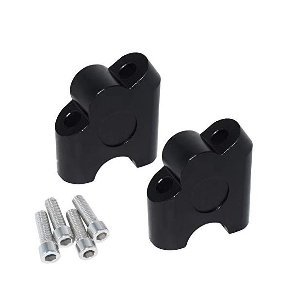 ハンドルバーライザー、22mm オートバイハンドルバーライザー ハンドルバークランプバック移動マウントアダプター 防錆 耐腐食 CNCアルミ バークラ