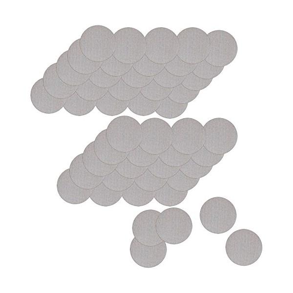 サイズ:直径125mm粒度:120仕様:マジック式、吸じん穴なし入数:1箱50枚入材質:クラフト紙、熱硬化性樹脂、アルミナ砥材