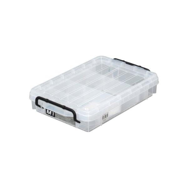 【商品概要】製造国:日本商品サイズ(約):W29.5×D44.3×H8.4cm内寸(約)W24.4×D36.7×H6.5cm商品重量:1.0kg散らかりやすい小物等を、仕切板でスッキリ収納。【商品説明】説明●本体とフタはバックルで固定でき、...
