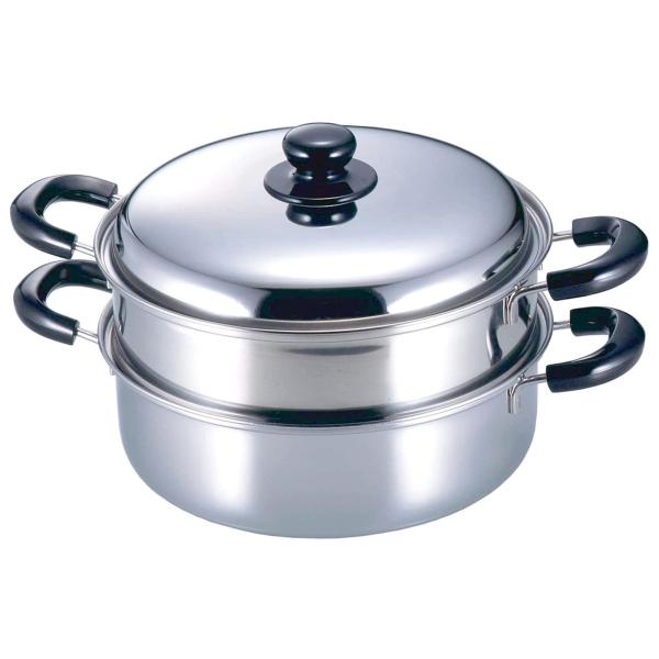 ステンレス 二段蒸し器セット　 39cm角 蒸し器 業務用蒸し器 ステンレス 18-8角蒸器39cm＊2段セット業務用