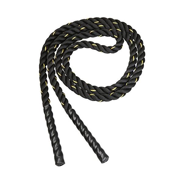 【商品概要】長さ：約3m太さ：約28mm径重量：約1.25kg材質：PET【商品説明】とびなわタイプのバトルロープ。わずかな時間で強度な全身運動。通常の縄跳び運動プラス、ロープの重さによって手首や腕の筋力等も鍛えます。【商品詳細】ブランド：...