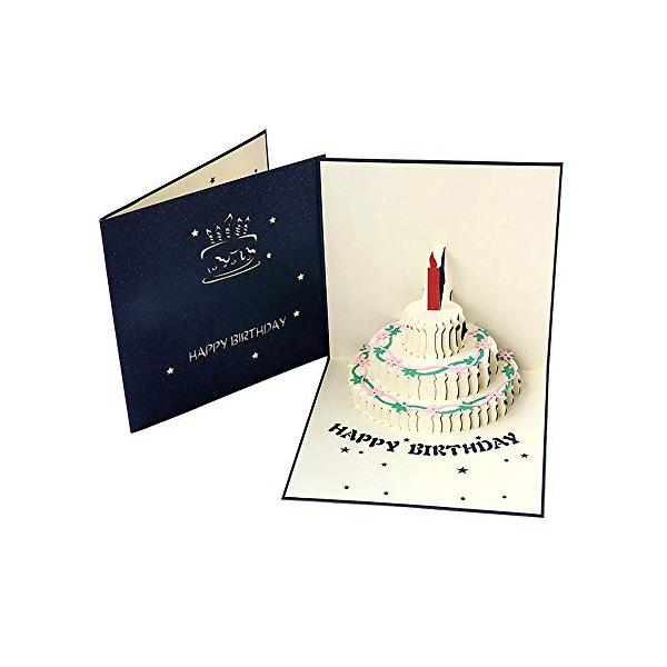 【商品概要】【素敵なデザイン】カードを開い、立体的なケーキを飛び出して、手作り感のある温もりが感じられ、メッセージを読んだあとも飾って楽しむことができます。【大切な人へ】大切な人の誕生日にカードに心をこもったメッセージを添えて贈りませんか。...