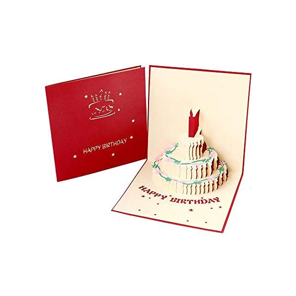 【商品概要】【素敵なデザイン】カードを開い、立体的なケーキを飛び出して、手作り感のある温もりが感じられ、メッセージを読んだあとも飾って楽しむことができます。【大切な人へ】大切な人の誕生日にカードに心をこもったメッセージを添えて贈りませんか。...