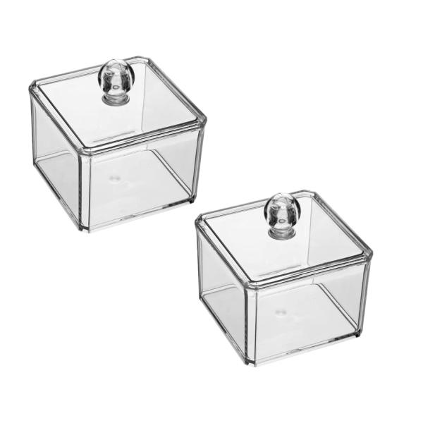 【商品概要】【アクリル収納ボックス】コットンや綿棒などのスキンケア用品を整理整頓したい時に活躍してくれるクリアコスメケースです。パッケージの箱に入れたままでは使いにくいと感じている方にもおすすめです。【高品質素材を採用】中身が見えるクリアカ...