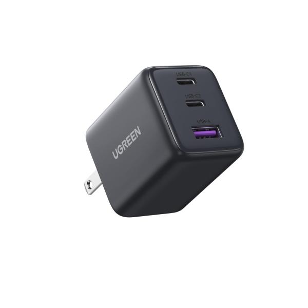 【商品概要】【1台であらゆるポータブルデバイスを充電】UGREEN 30W充電器には2*USB-C+1*USB-Aポートを搭載し、Cポートだけで最大30Wの出力電力を出力することができ、iPhoneシリーズを充電できるだけでなく、Macbo...
