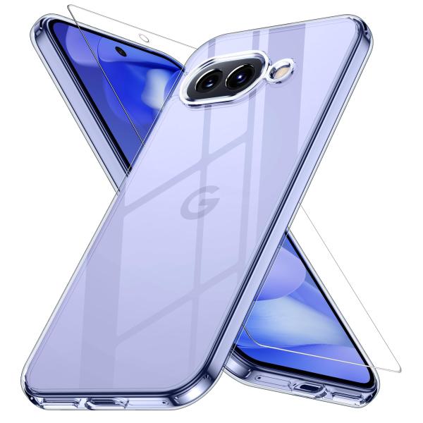 Google Pixel 9a 128GB 保護ケース付き Google Pixel 9a ケース クリア 黄変防止 グーグルピクセル9a 耐