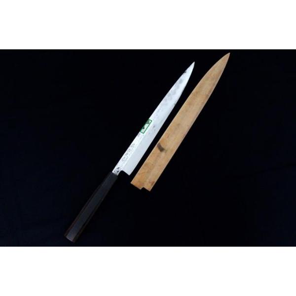 尚台正吉本焼柳刃包丁尺 並品｜尚台正吉 柳刃包丁 尺 本焼 水牛黒檀八角柄 名入 白鞘付