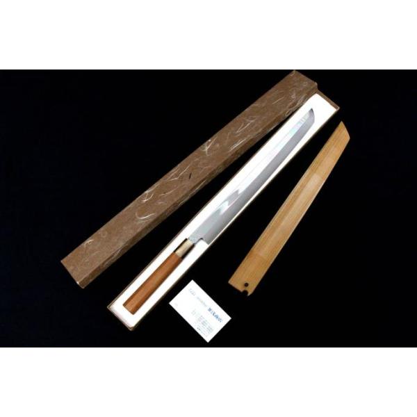 未使用品｜釜浅商店 白木健一 先丸蛸引包丁 尺一 水焼 本焼 白鋼