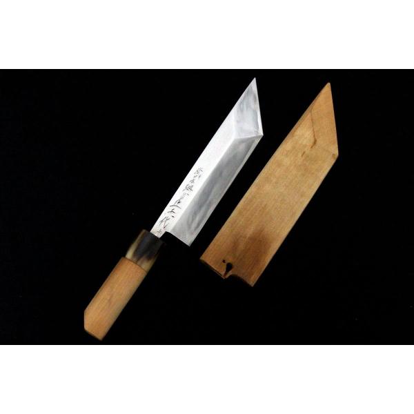 鰻裂包丁　170㎜ 5.5寸鏡面　黒檀八角柄　うなぎ裂き和包丁 鰻裂き包丁 青鋼 霞 水牛柄 8寸（240mm） | 刃物の老舗 本家かね惣