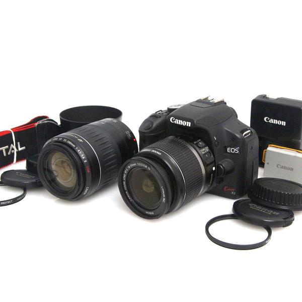 EOS Kiss お買い得品｜キヤノン X3 ダブルズームキット CA01-A7765-2C3