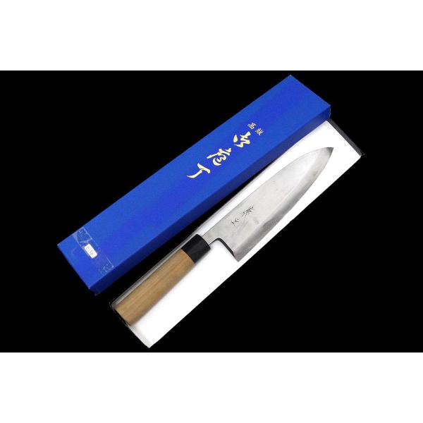 出刃包丁　康之作 極美品｜康之 出刃包丁 霞 七寸 安来鋼 朴柄 箱付 KN02-A8055-2L2A