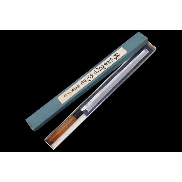 正本総本店 タコ引き 柳刃 蛸引き 包丁 尺 30cm 正本 新品 正本総本店 美品｜正本総本店 蛸引包丁 本焼 尺 切刃鏡面 朴柄