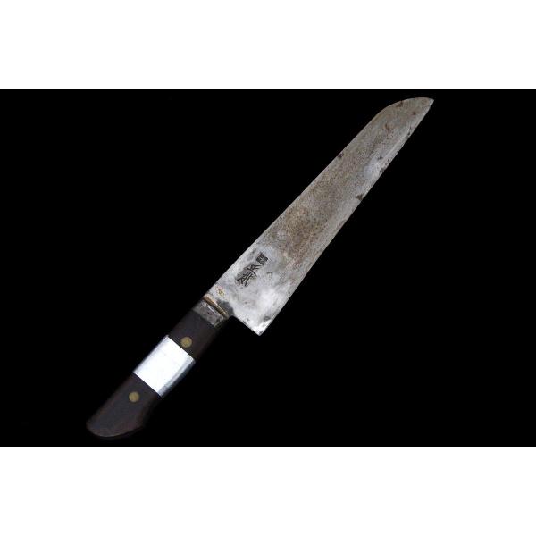 並品｜正本 牛刀 洋包丁 240mm 日本鋼 鍔付き柄 KN02-A9037-2L1D