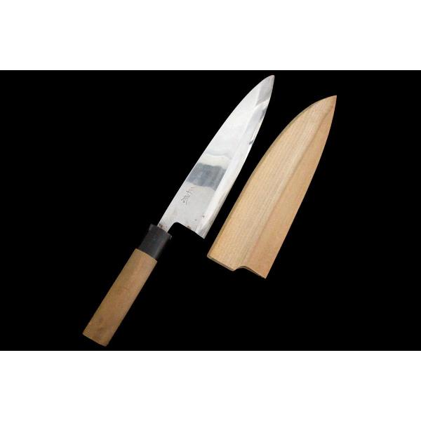 美品|築地正本 出刃包丁 霞 七寸半 朴柄 白鞘付 KN02-A9407 美品|築地正本 出刃包丁 霞 七寸半 朴柄 白鞘付 KN02-A9407