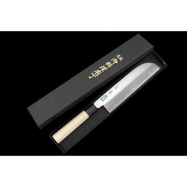 極美品｜高鳳 鎌型薄刃包丁 霞 八寸 銀三鋼 朴柄 箱付 名入 KN02-A9714-2L2B