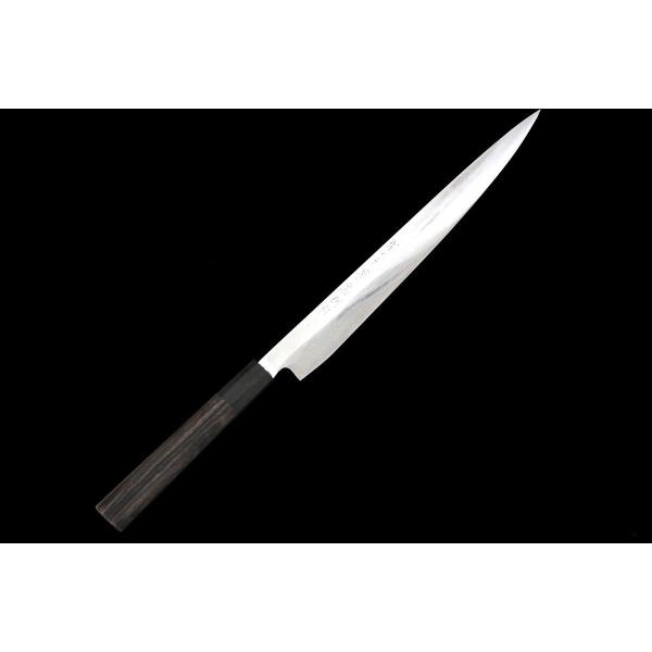 値下げ!!送料無料!!新品未使用☆本突のみ2本組☆黒檀柄 先丸蛸引包丁 本焼 尺二 青鋼 平鏡面 黒檀柄 KN02-A9508-2L1D