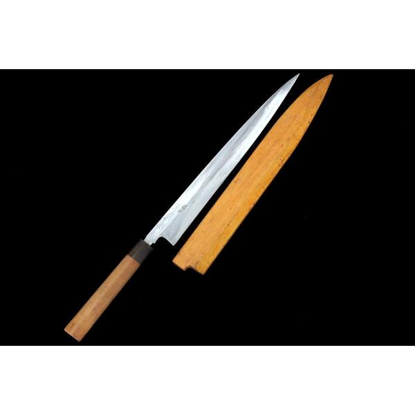 並品｜正花 柳刃包丁 本焼 尺一 朴柄 白鞘付 KN02-A10289-2L3B
