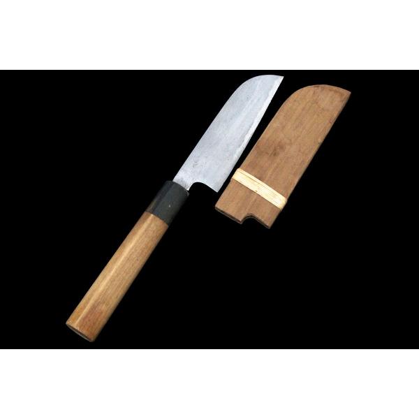 並品｜尚台正吉 むきもの包丁 霞 四寸 朴柄 鞘付 KN02-A11190-2L3B