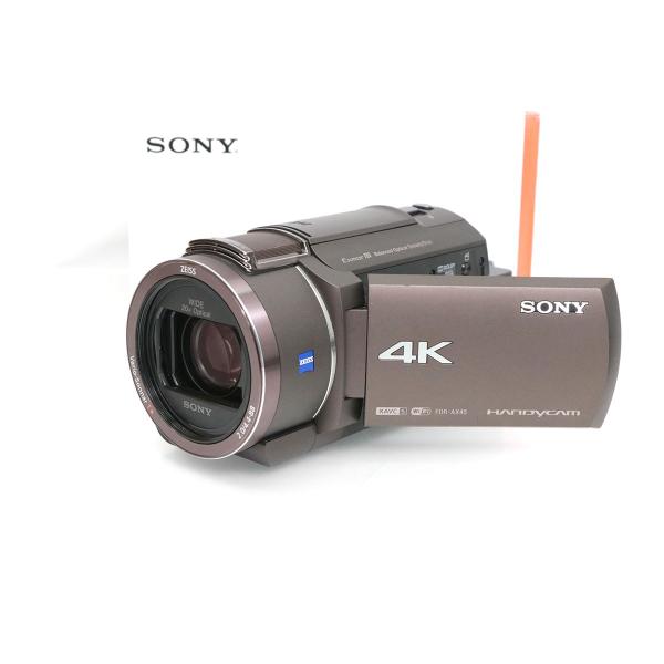 ソニー　SONY FDR-AX45　ビデオカメラ ≪箱付き≫ ブラウン SONY（ソニー） 【全額返金保証】並品｜ソニー FDR-AX45 デジタル4K