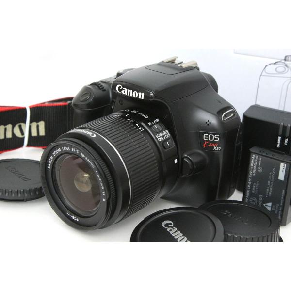 【全額返金保証】訳有品｜キヤノン EOS Kiss X50 EF-S18-55 IS II レンズキット CA01-R1719-2J4-ψ