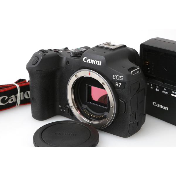【美品・保証書付】Canon EOS R7 ボディ一式 EOS Rシステム 【全額返金保証】並品｜キヤノン R7 ボディ （センサー
