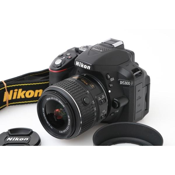 【全額返金保証】良品｜ニコン D5300 18-55 VR IIレンズキット [ブラック] CA01-M5143-3V1B