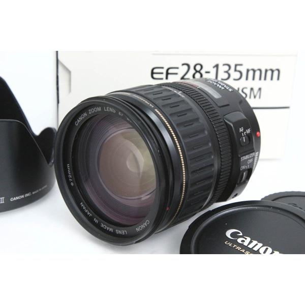 ■商品名キヤノン EF28-135mm F3.5-5.6 IS USM■状態お買い得品距離環に軽度のべたつきが発生しております。前群ガタつきが発生しております。フードロックが緩くなっております。中玉の小カビ・薄いくもりが発生しております[外...