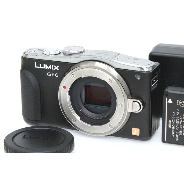 ■商品名パナソニック LUMIX DMC-GF6-K ボディ [ブラック]■状態ジャンク品背面液晶が写らないため。[外観]状態は商品写真よりご確認ください。スレ傷多い。[光学]イメージセンサーに小さなコーテイング剥がれがあります。[動作]撮...